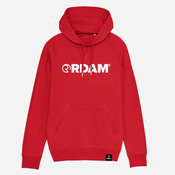 RDAM® | Iconic Essential Wit op Rood | Hoodie