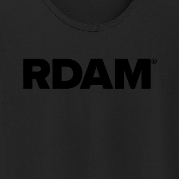 RDAM® T-shirt met zwart op zwart opdruk