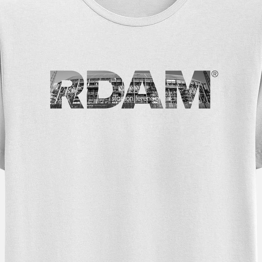 RDAM T-Shirt Wit met Feyenoord Kuip opdruk