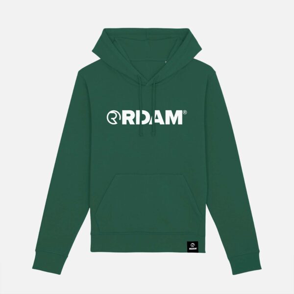 RDAM® | Iconic Essential Wit op Bottle Green | Hoodie