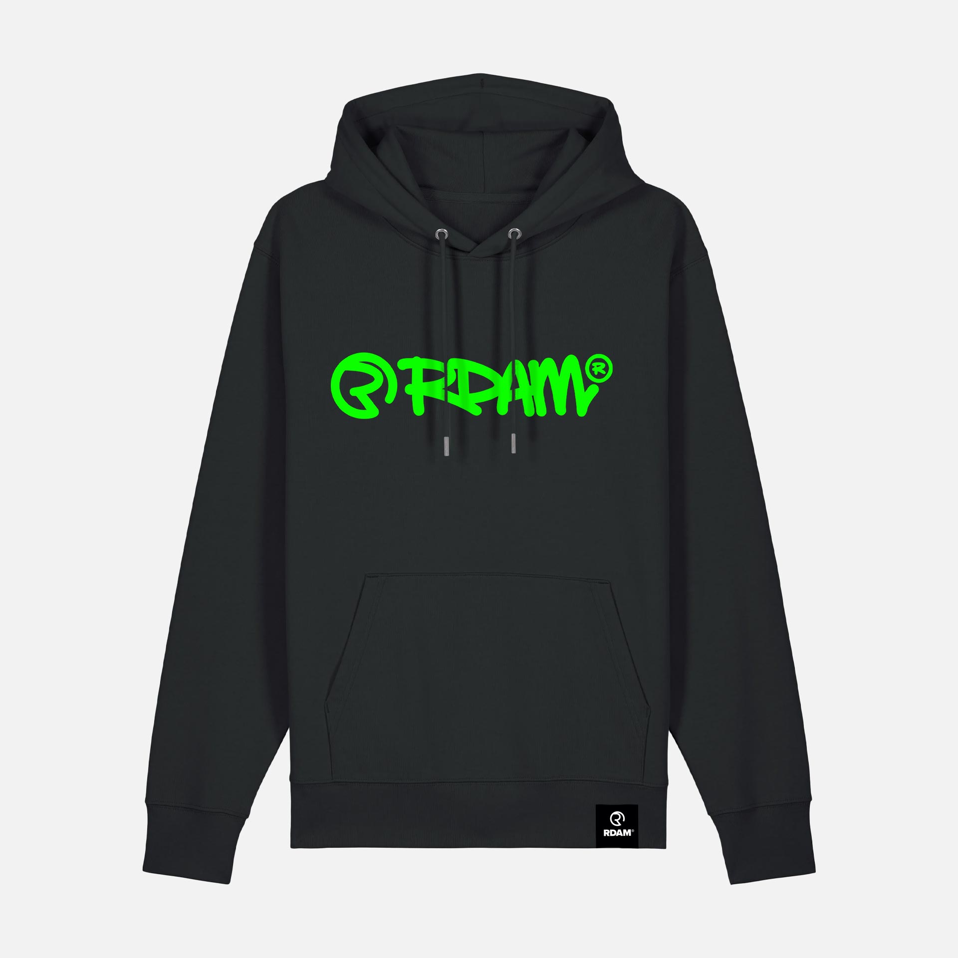 RDAM® | SW Essential Neon Groen op Zwart | Hoodie RDAM® | SW Essential Neon Groen op Zwart | Hoodie