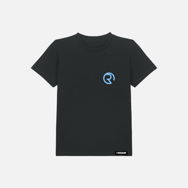 RDAM® | Iconic 3D Baby Blauw op Zwart | Kindershirt