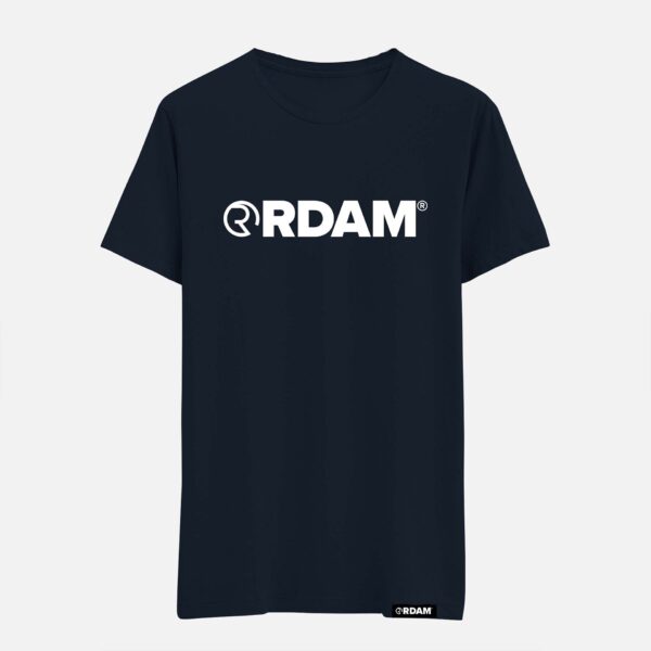 RDAM® | Classic Iconic Wit op Navy Blue | T-Shirt