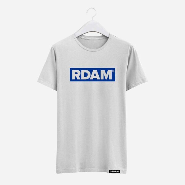 RDAM T-Shirt Royal Blue op Wit flock outline