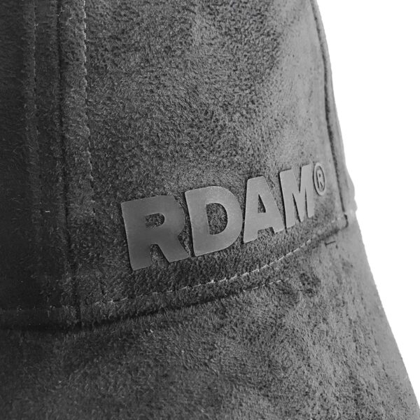 RDAM® Suede Baseball cap Zwart op Zwart 3D