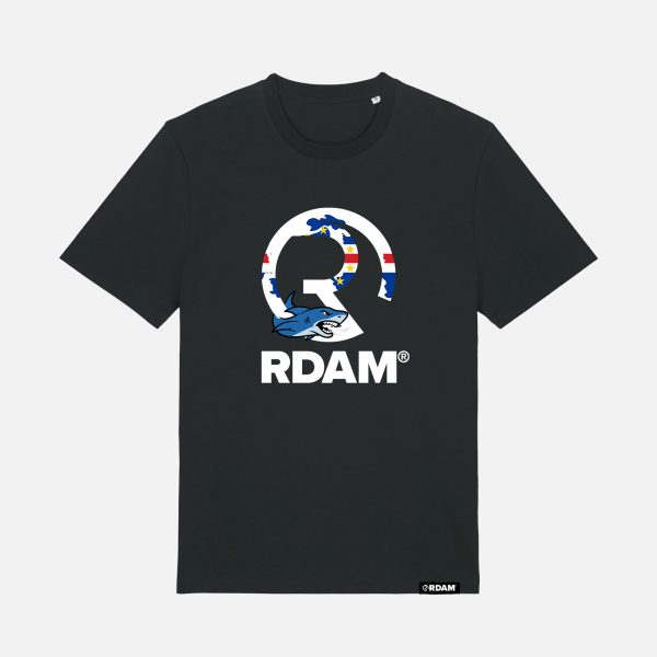 RDAM® | 'Blue Shark' Editie op Zwart | T-Shirt