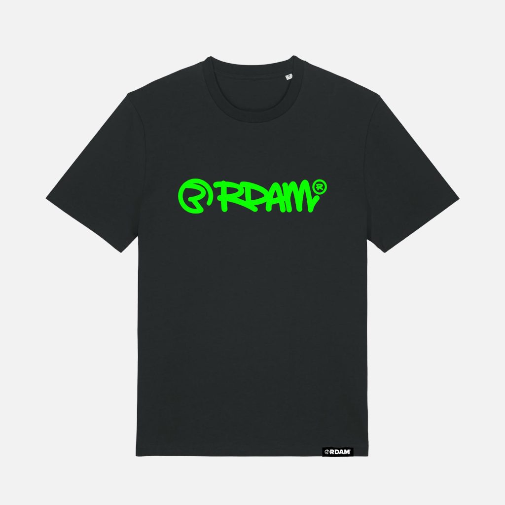 RDAM® | SW Essential Neon Groen op Zwart | T-Shirt