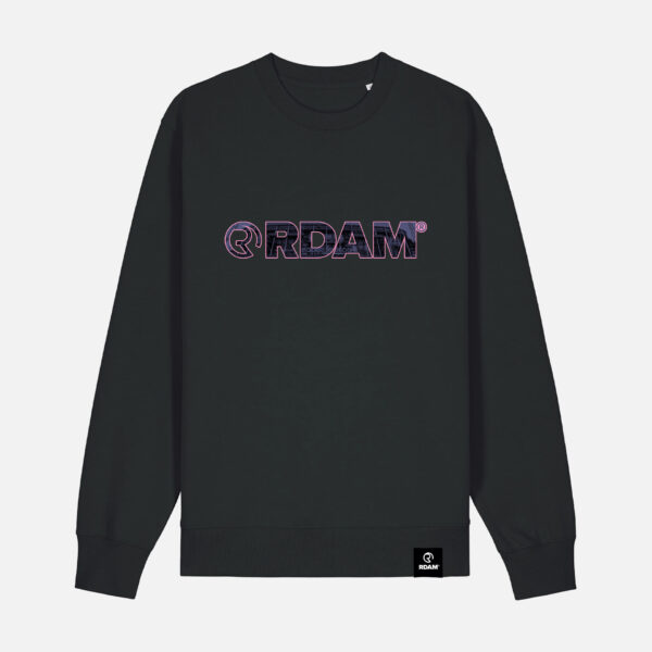 RDAM® | Feyenoord Kuip Paars-Roze op Zwart | Sweater