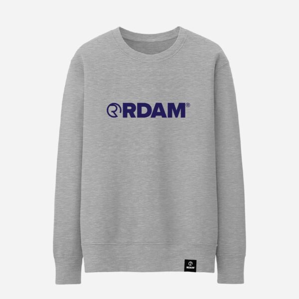 RDAM® | Iconic Essential Flock Navy op Heather Grey | Sweater