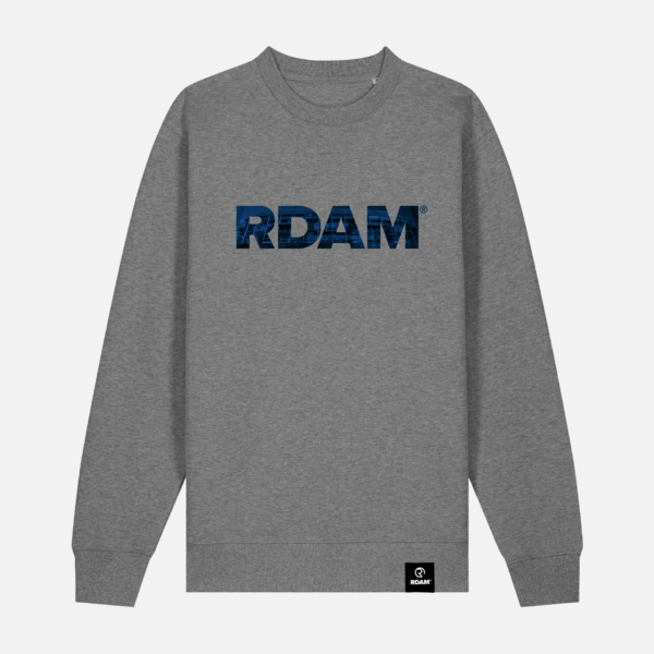 RDAM® | Feyenoord Kuip Blauw op Mid Heather Grey | Sweater