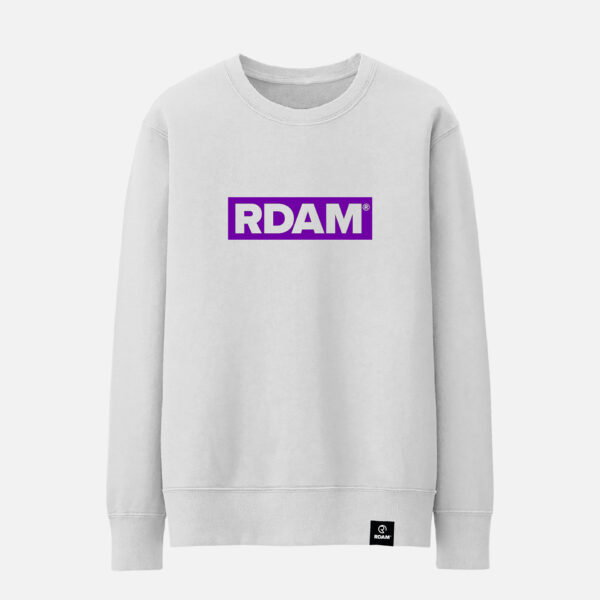 RDAM® | Outline Flock Paars op Wit | Sweater