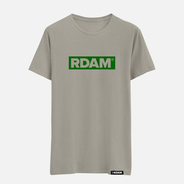 RDAM® | Flock Groen op Ash Grey | T-Shirt