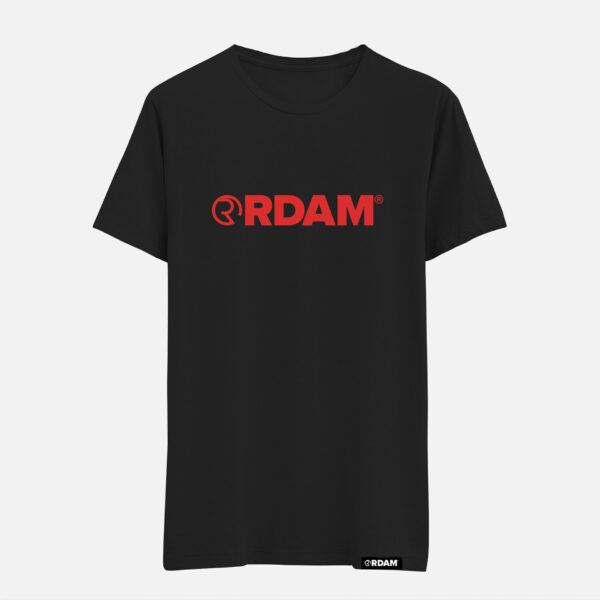 RDAM® | Iconic Essential Rood op Zwart | T-Shirt
