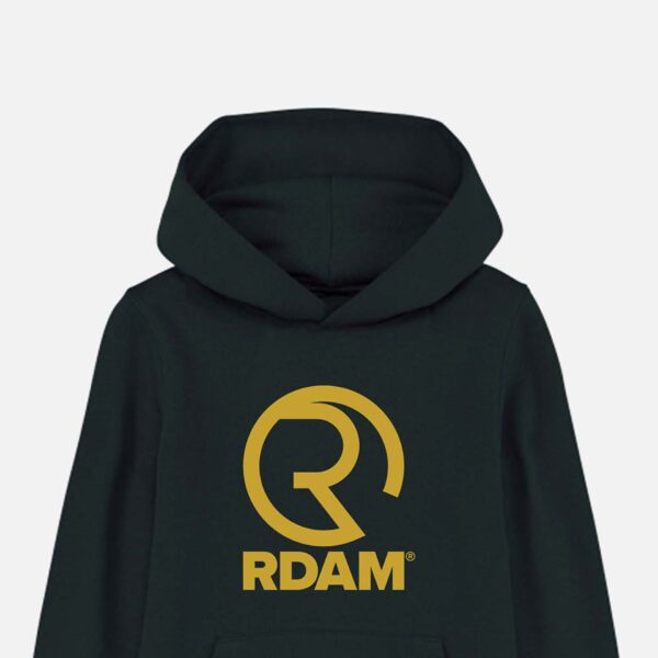 RDAM® | Iconic Yellow op Zwart Flock | Kinder Hoodie