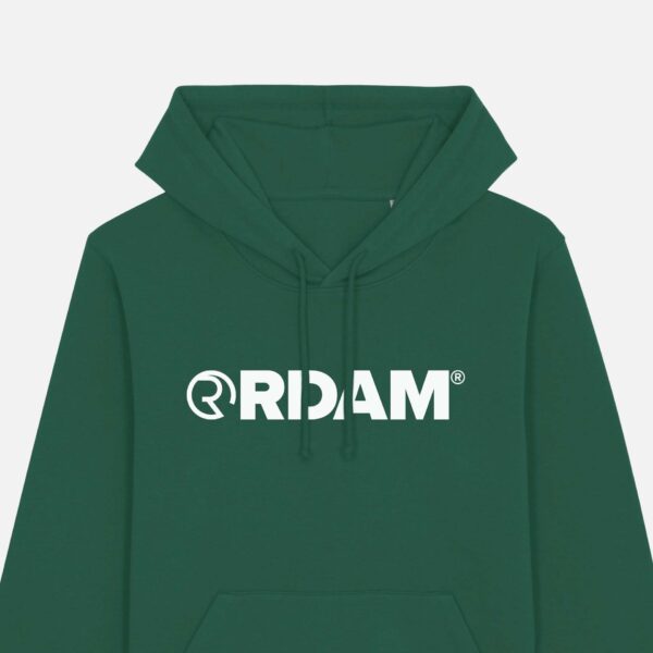 RDAM® | Iconic Essential Wit op Bottle Green | Hoodie