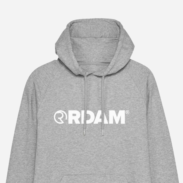 RDAM® | Iconic Essential Wit op Heather Grey | Hoodie
