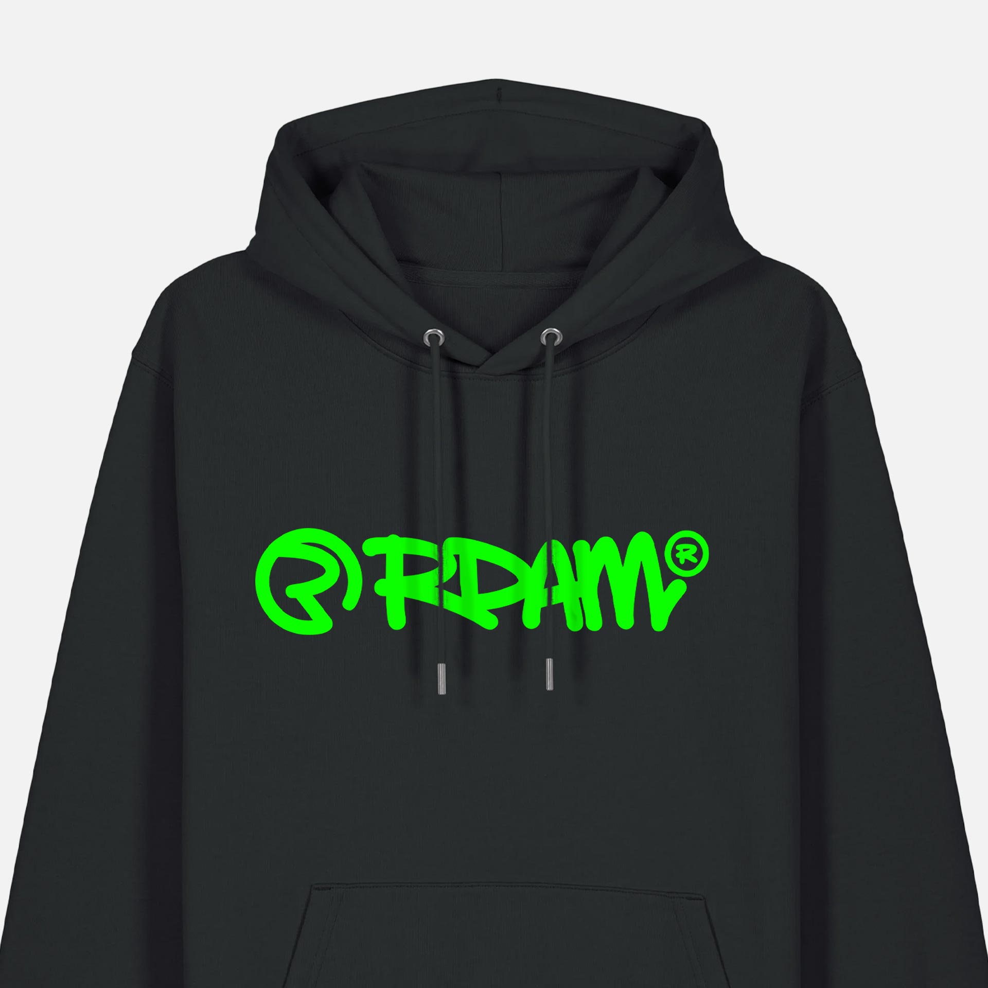 RDAM® | SW Essential Neon Groen op Zwart | Hoodie RDAM® | SW Essential Neon Groen op Zwart | Hoodie