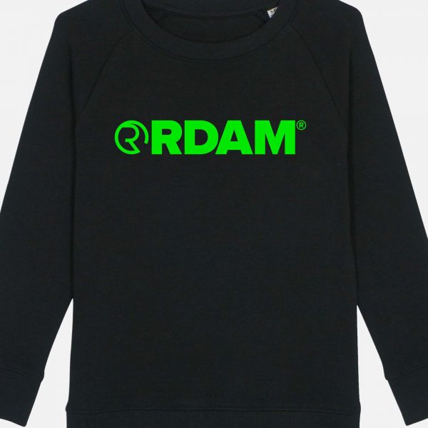 RDAM® | Neon Groen op Zwart | Kinder Sweater