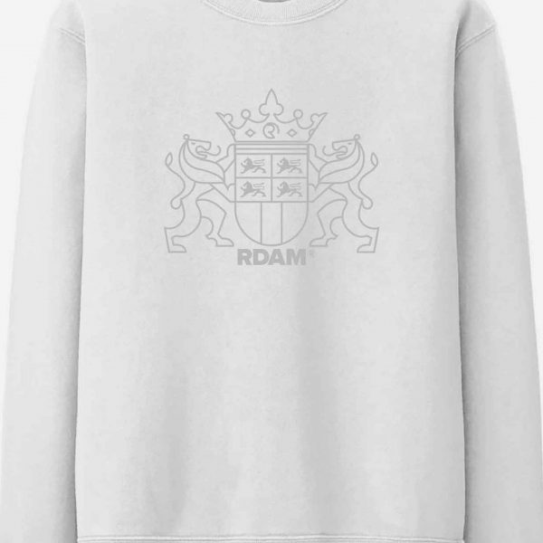 RDAM® | Sterker Door Grijs op Wit | Sweater