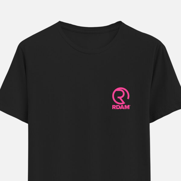 RDAM® | Classic Iconic Neon Roze op Zwart | T-Shirt