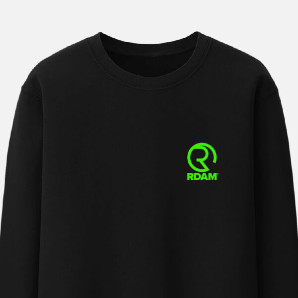 RDAM® | Classic Iconic Neon Groen op Zwart | Sweater