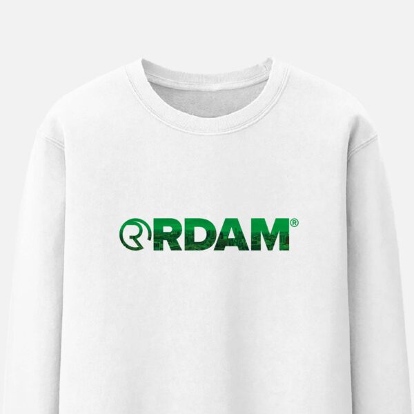 RDAM® | Rotterdam Skyline Groen op Wit | Sweater