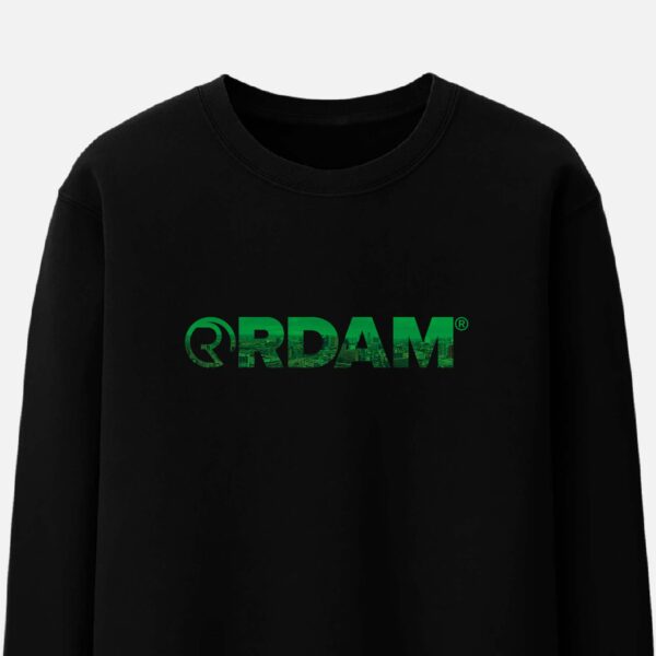 RDAM® | Rotterdam Skyline Groen op Zwart | Sweater