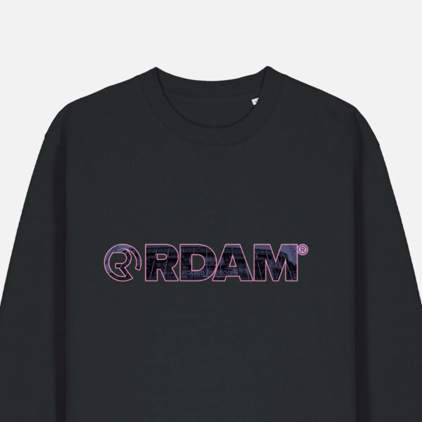 RDAM® | Feyenoord Kuip Paars-Roze op Zwart | Sweater