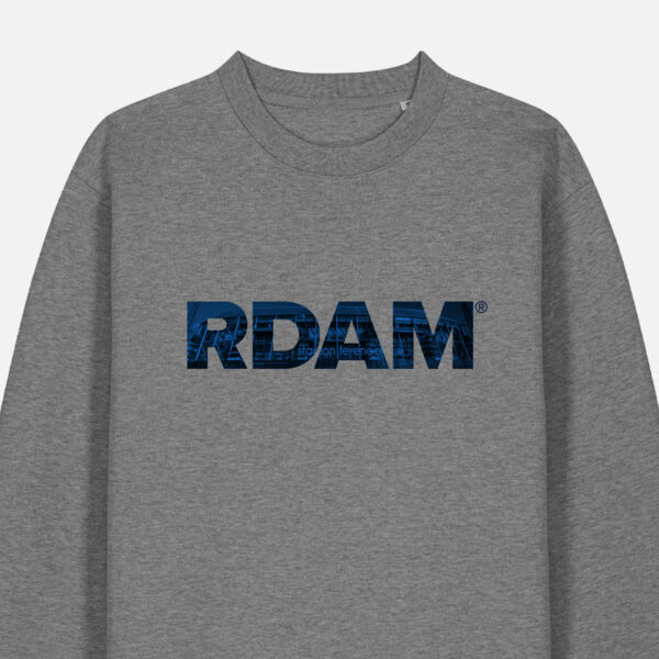 RDAM® | Feyenoord Kuip Blauw op Mid Heather Grey | Sweater