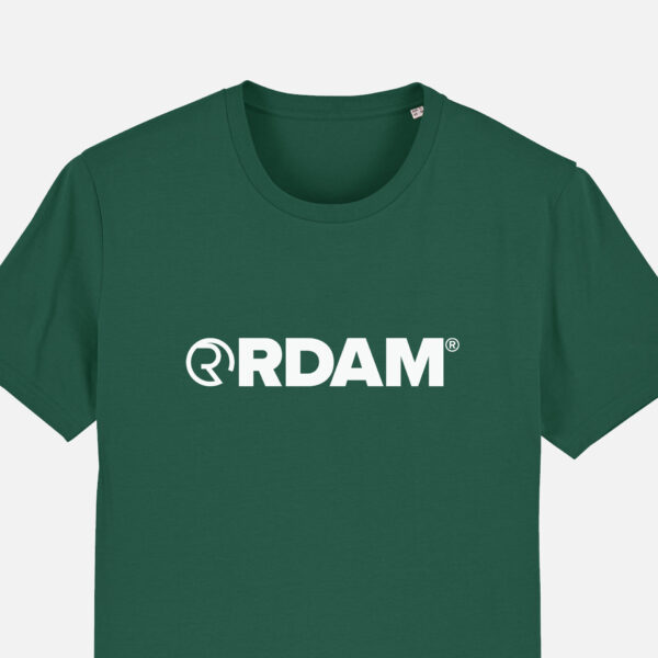 RDAM® | Iconic Essential Wit op Bottle Green | T-Shirt
