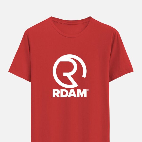 RDAM® | Iconic Wit op Rood | T-Shirt