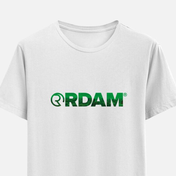 RDAM® | Rotterdam Skyline Groen op Wit | T-Shirt