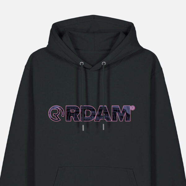 RDAM® | Feyenoord Kuip Paars-Roze op Zwart | Hoodie