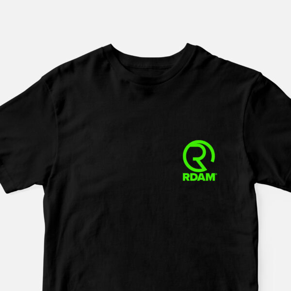 RDAM® | Classic Iconic Neon Green op Zwart | Kindershirt
