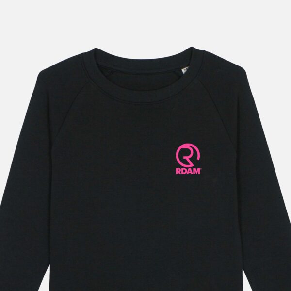 RDAM® | Classic Iconic Neon Roze op Zwart | Kinder Sweater