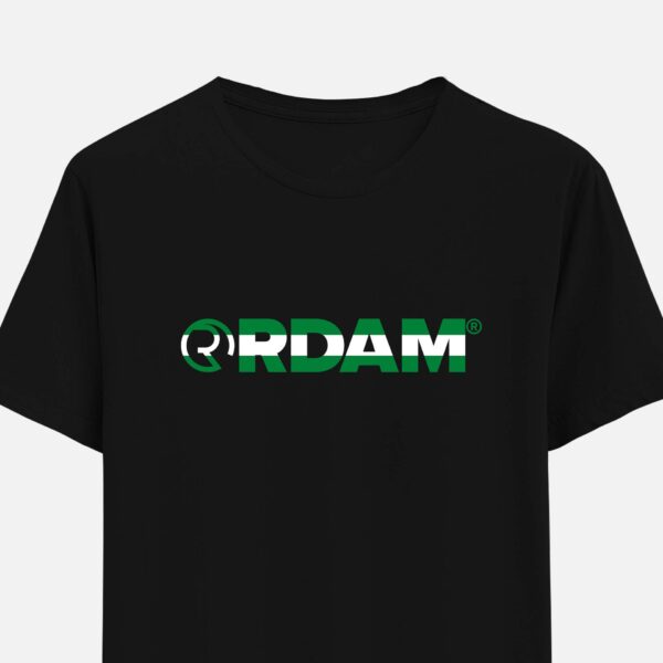 RDAM® | Groen Wit Groen Editie op Zwart | T-Shirt