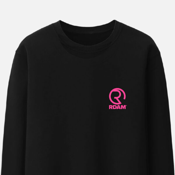 RDAM® | Classic Iconic Neon Roze op Zwart | Sweater