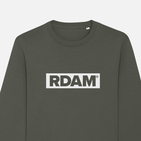 RDAM® | Outline Wit op Khaki Green | Sweater