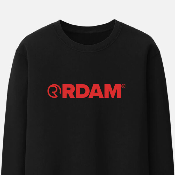 RDAM® | Iconic Essential Rood op Zwart | Sweater
