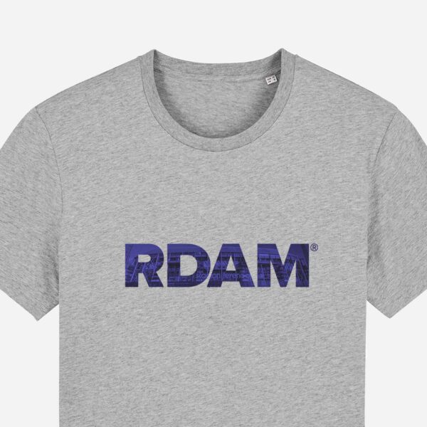 RDAM® | Feyenoord Kuip Blauw op Heather Grey | T-Shirt