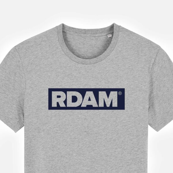 RDAM® | Outline Flock Navy op Grijs | T-Shirt