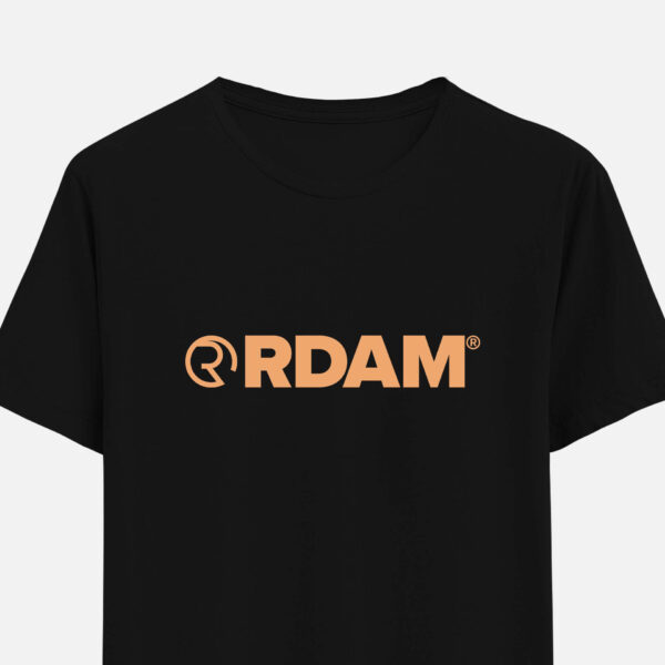 RDAM® | Iconic Essential Soft Orange op zwart | Shirt