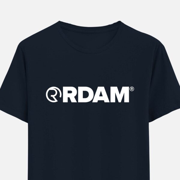 RDAM® | Classic Iconic Wit op Navy Blue | T-Shirt