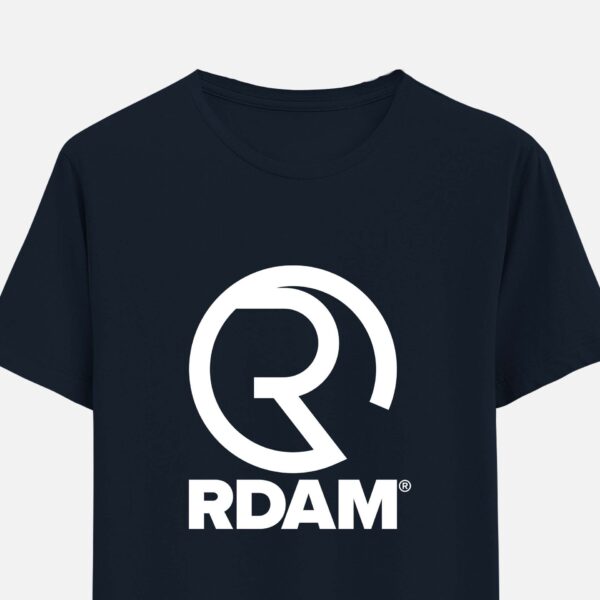 RDAM® | Iconic Wit op Navy Blue | T-Shirt