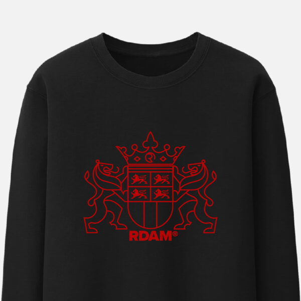 RDAM® | Sterker Door Zwart op Rood | Sweater