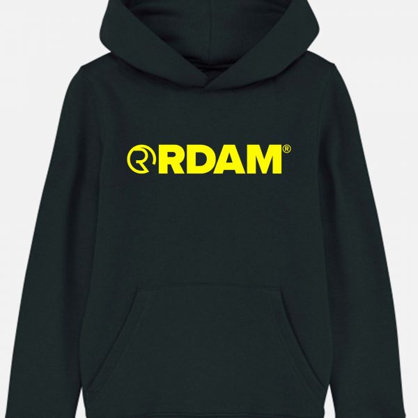 RDAM® | Neon Yellow op Zwart | Kinder Hoodie