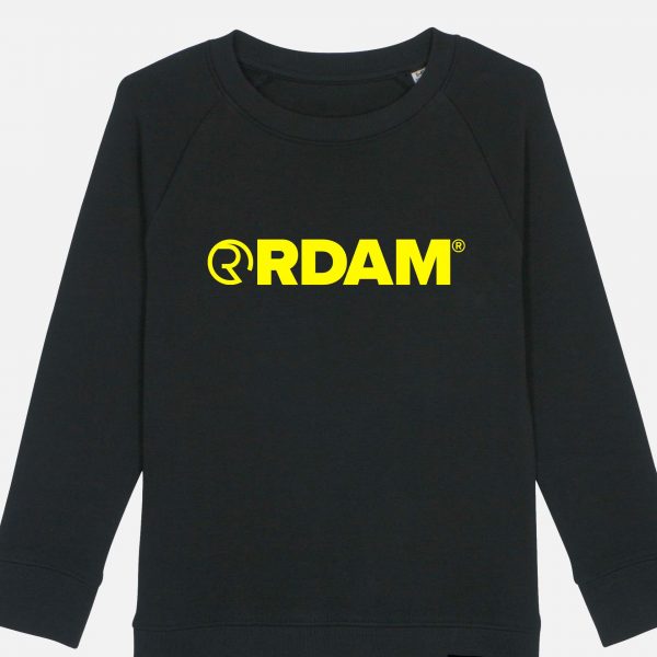 RDAM® | Neon Yellow op Zwart | Kinder Sweater
