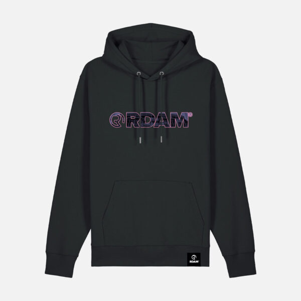 RDAM® | Feyenoord Kuip Paars-Roze op Zwart | Hoodie
