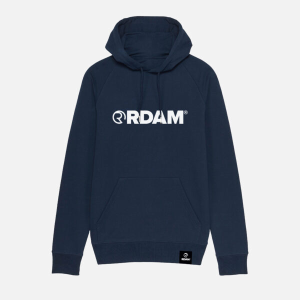 RDAM® | Iconic Essential Wit op Navy | Hoodie