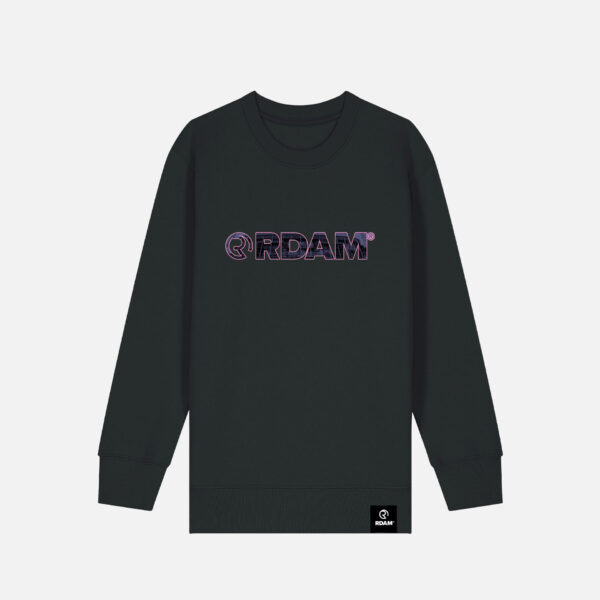 RDAM® | Feyenoord Kuip Paars-Roze op Zwart | Kindersweater